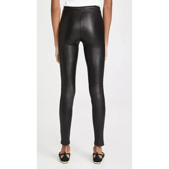 Theory Adbelle L2 Leggings Size 2 Black Leather Mid-Rise Skinny Leg NWT $995 - Picture 7 of 15